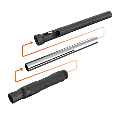 CRBN Carbon IC Paintball Barrel - Black - LUXE Thread