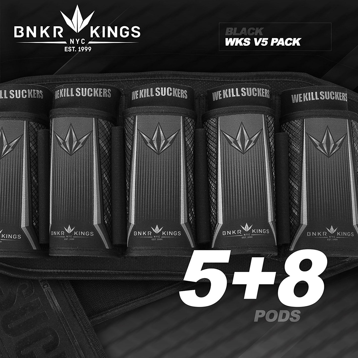 Bunker Kings V5 WKS Strapless Pack 5+8 - Black - Bunker Kings