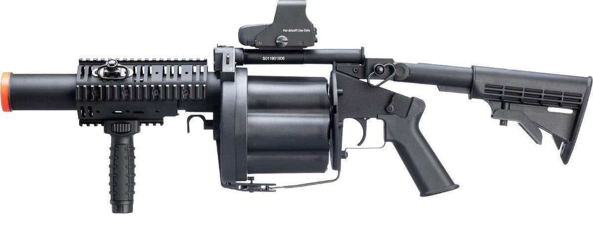 Ics Mgl Full Size Airsoft Revolver Grenade Launcher - Black – Pb Sports Llc