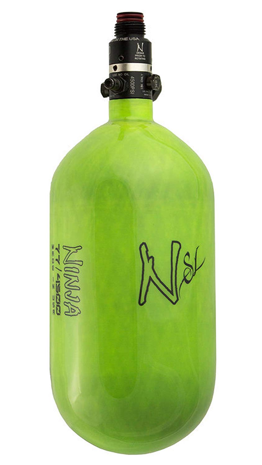 Ninja SL2 77ci 4500psi HPA Tank Lime Green - Ninja Paintball