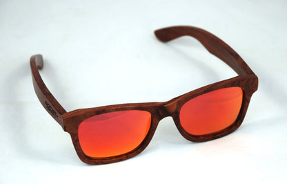 Social Paintball Sunglasses - Rosewood with Red Lens - Social Paintball
