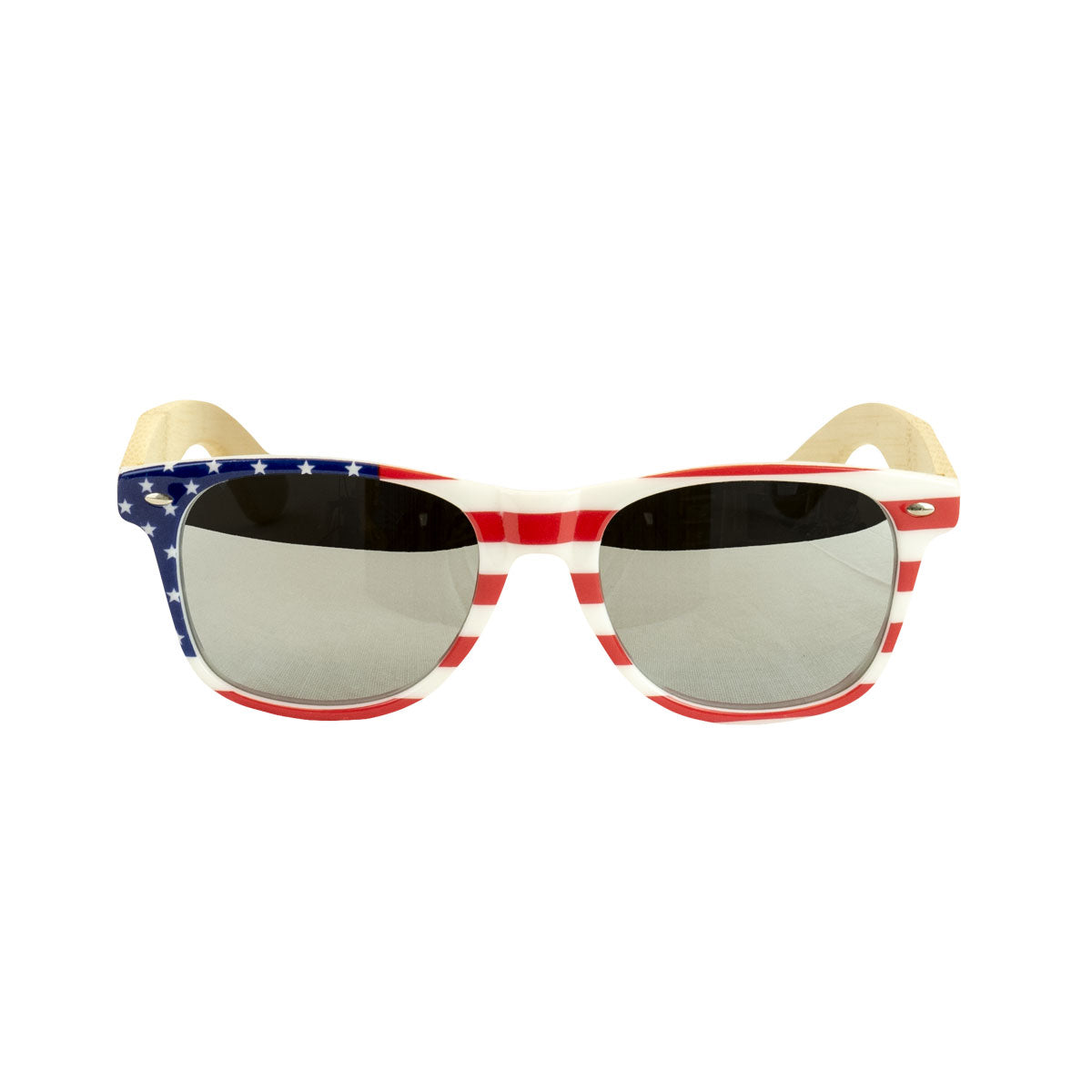 Social Paintball Sunglasses - USA Wood with Smoke Chrome Lens - Social Paintball
