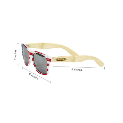 Social Paintball Sunglasses - USA Wood with Smoke Chrome Lens - Social Paintball