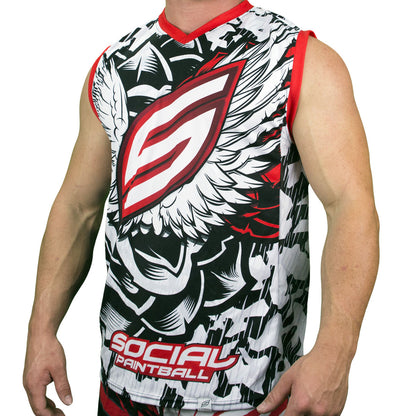Social Paintball Grit Sleeveless Jersey - Wings - XL - Social Paintball