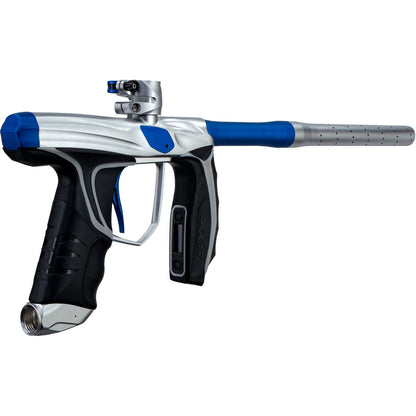 Empire SYX 1.5 Paintball Marker - Dust Silver/Blue w/ 3 barrel backs