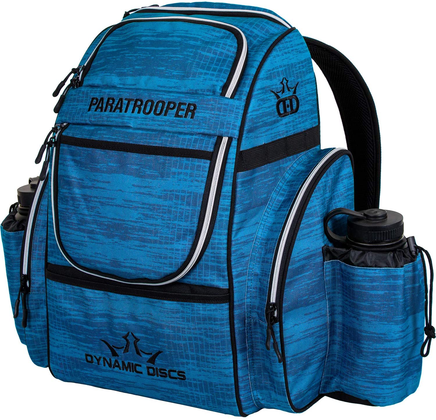 Dynamic Discs Paratrooper Disc Golf Bag - Scratched Camo Blue - Dynamic Discs