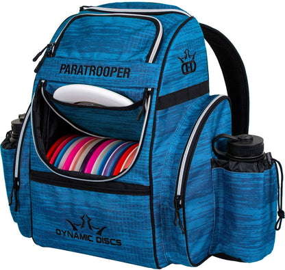 Dynamic Discs Paratrooper Disc Golf Bag - Scratched Camo Blue - Dynamic Discs