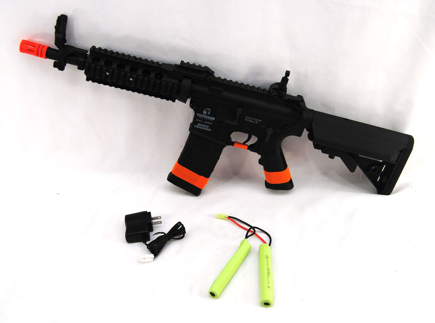 Tippmann Tactical Basic Training CQB RIS Airsoft Rifle (NiMH 9.6V Battery & Changer) - Black