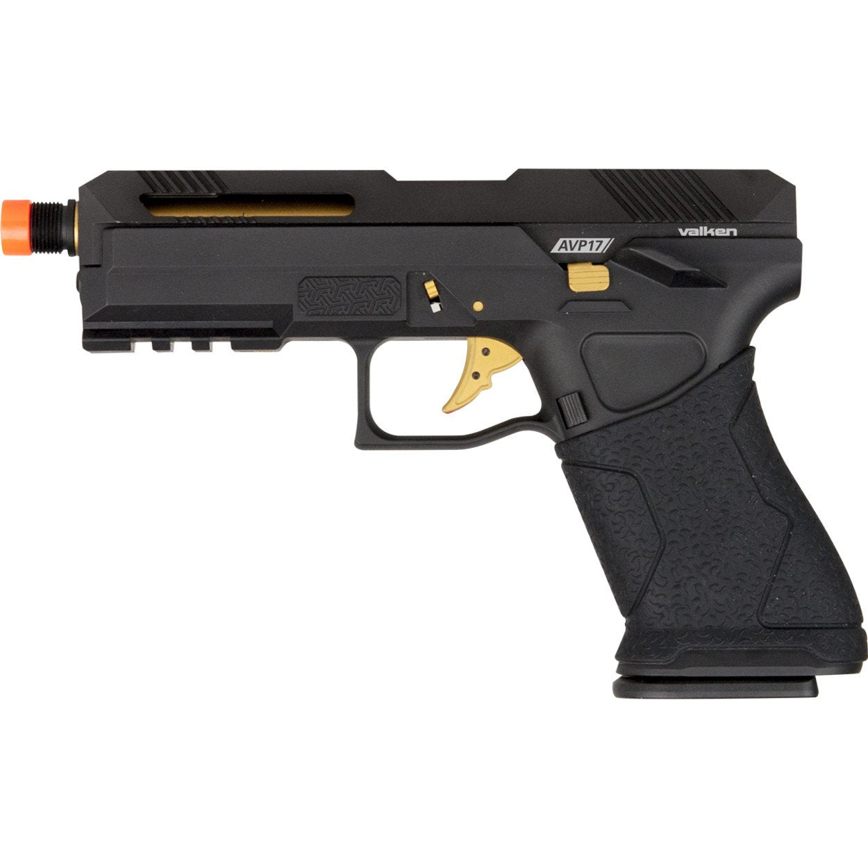 Valken AVP17 Metal Gas Blowback Airsoft Pistol - Black - Valken Airsoft