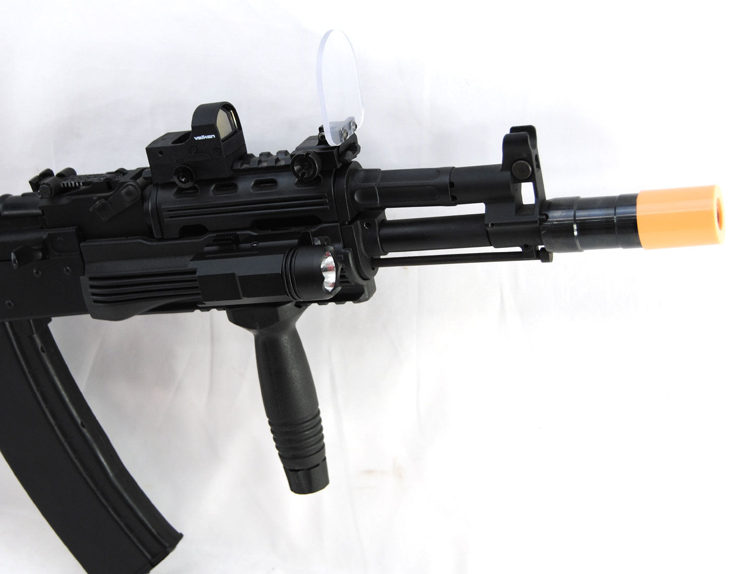 Classic Army Full Metal CA026M AK-74 Tactical Airsoft AEG Rifle w/ Upgrades Bundle - Black - Classic Army