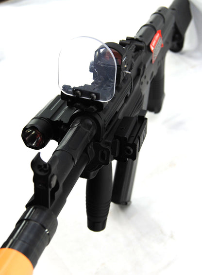 Classic Army Full Metal CA026M AK-74 Tactical Airsoft AEG Rifle w/ Upgrades Bundle - Black - Classic Army