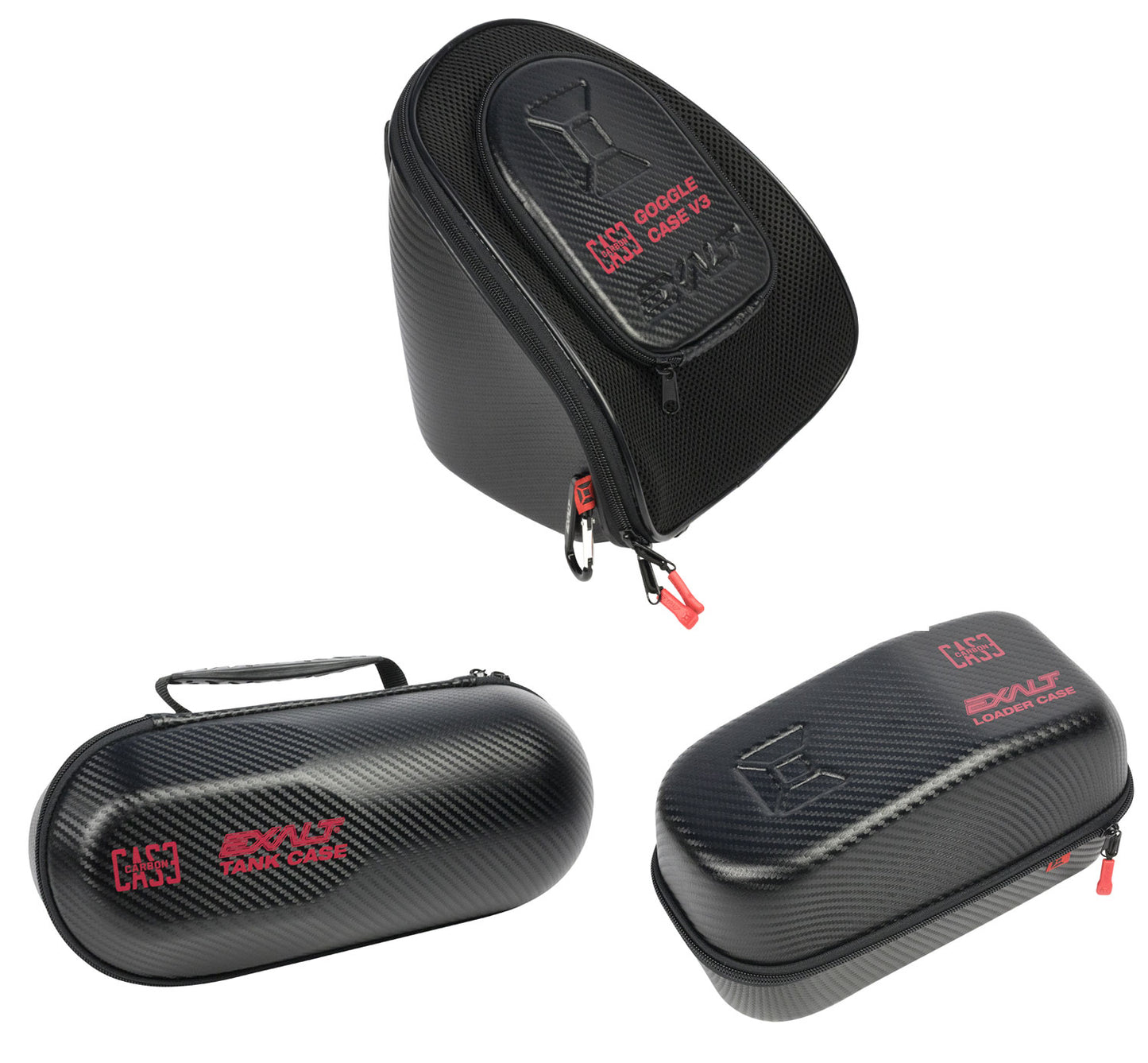 Exalt Paintball Carbon Tank/Loader/Goggle V3 Case Combo