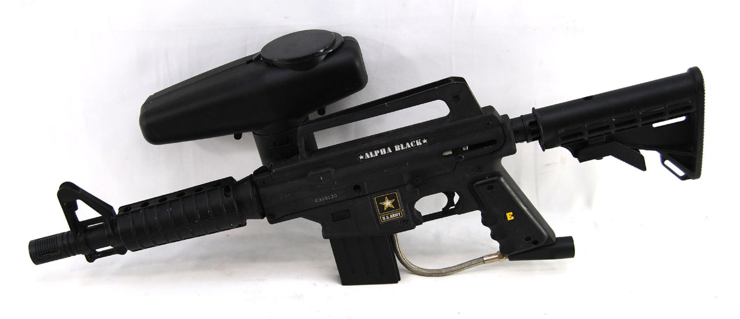 Used Tippmann Sports Alpha Black w/ E-Grip &amp; Cyclone Feed System - Tippmann Sports