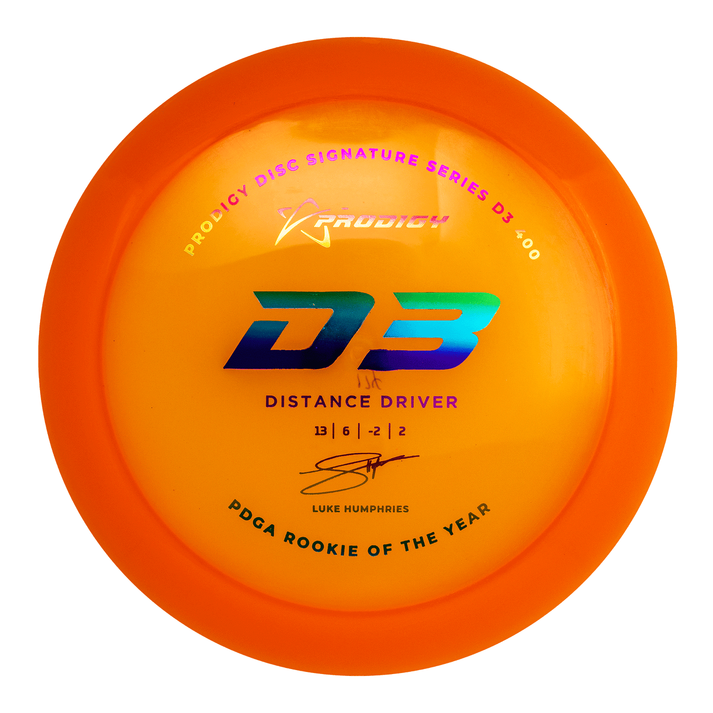 Prodigy D3 Distance Driver Disc - 400 Plastic - Luke Humphries 2022 Signature Series