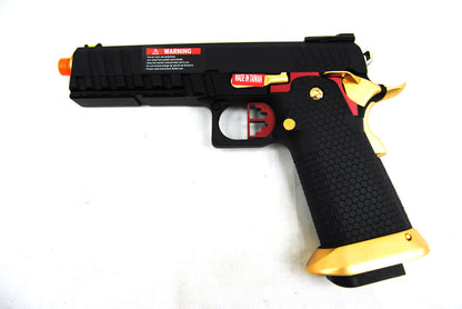 AW Custom Competitor Hi-CAPA Gas Blowback Airsoft Pistol - Black &amp; Gold - AW Custom