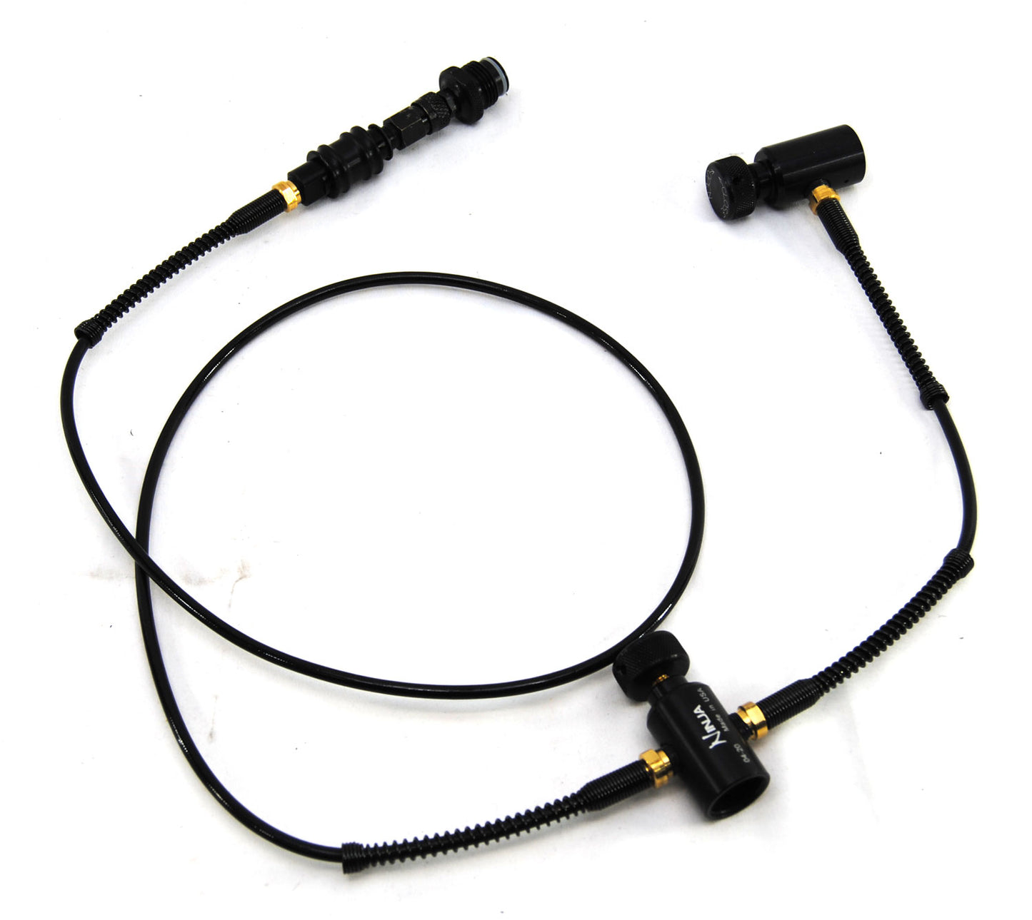 Ninja Dual Tank Microbore Remote Line w/ Slide Check - Ninja Paintball