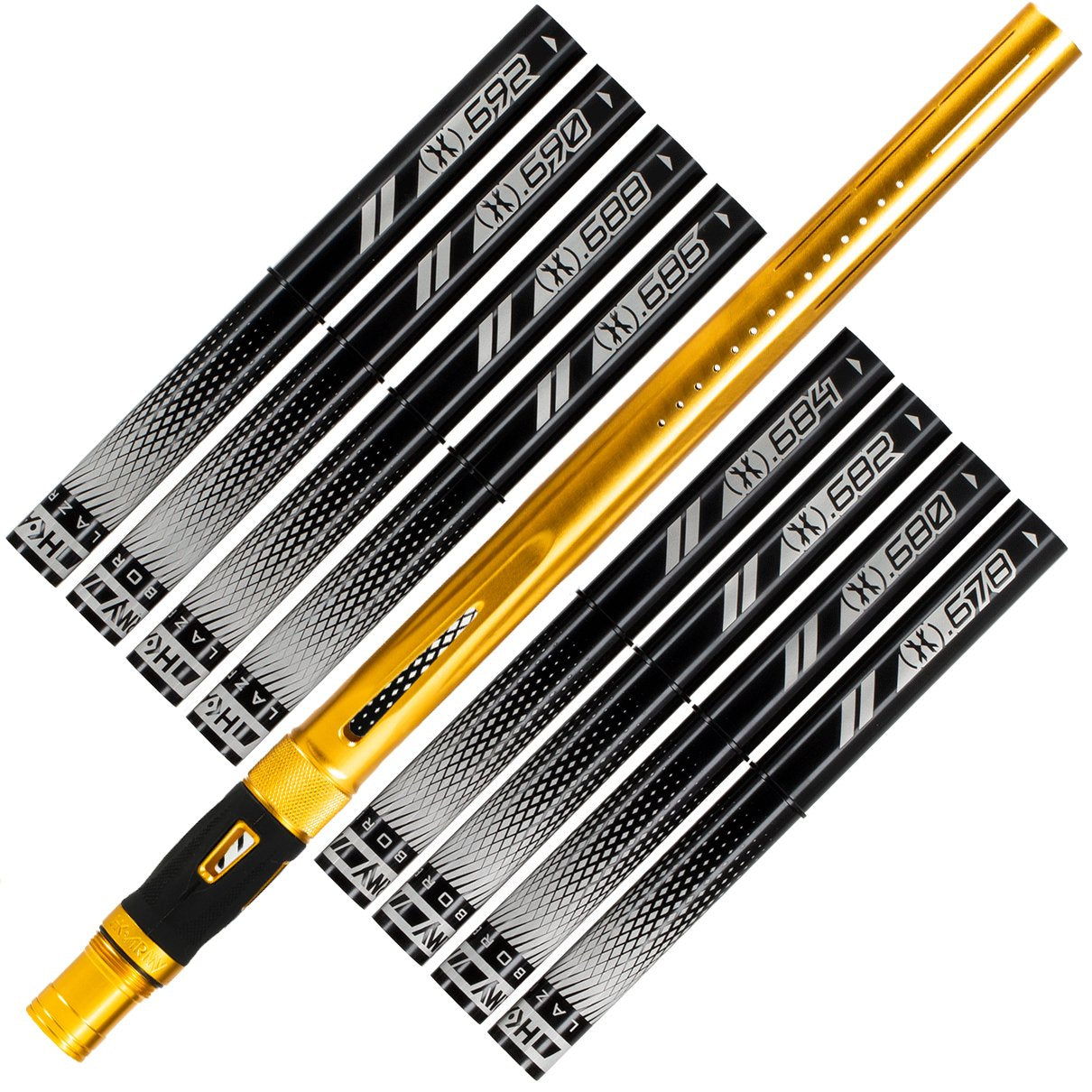 HK Army LAZR Barrel Kit (15") - Autococker - Dust Gold - Black Inserts