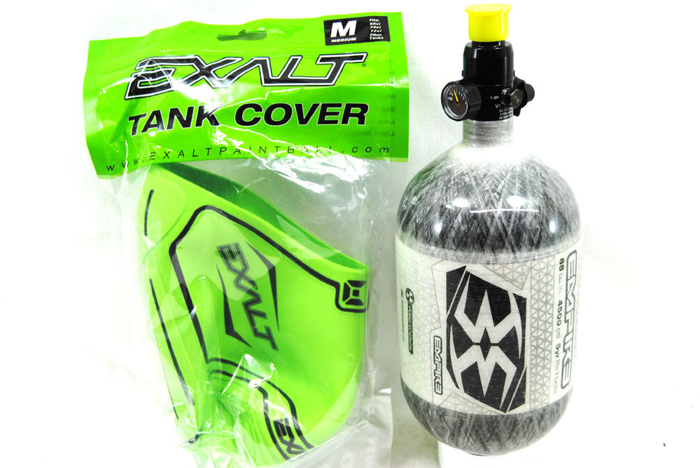 Used Empire Basics Carbon Fiber 68ci / 4500psi tank w/ Exalt tank cover - Empire