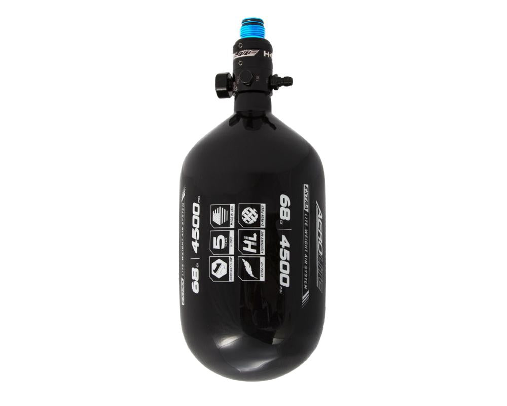 HK Army AeroLite "EXTRA LITE" Tank w/ Aerolite2 Pro Reg - 68ci / 4500psi - Black - HK Army