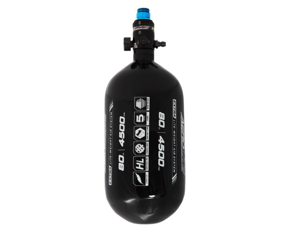 HK Army AeroLite "EXTRA LITE" Tank w/ Aerolite2 Pro Reg - 80ci / 4500psi - Black - HK Army