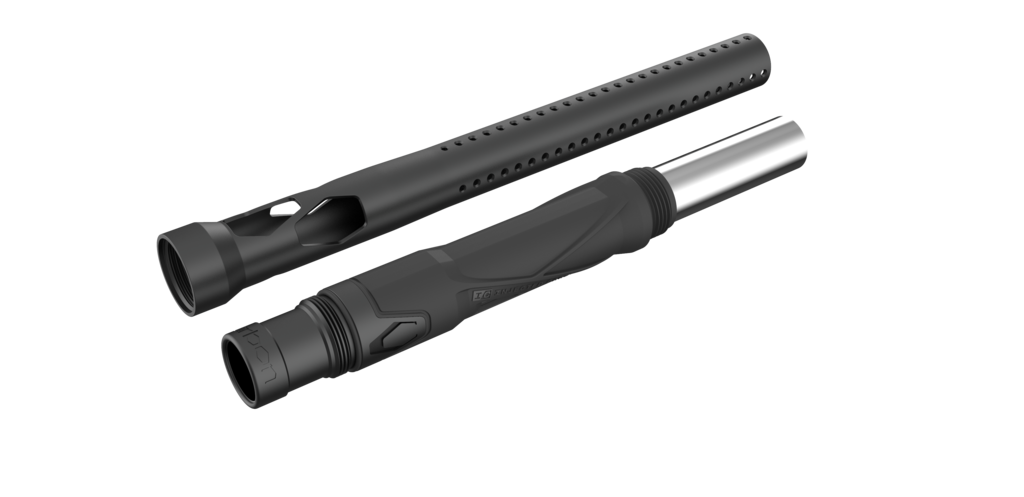 CRBN Carbon IC Paintball Barrel - Black - LUXE Thread