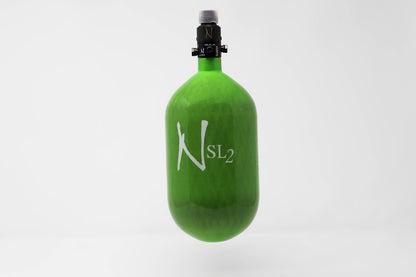 Ninja 68ci 4500psi SL2 HPA Paintball Tank - Lime w/ White Logo