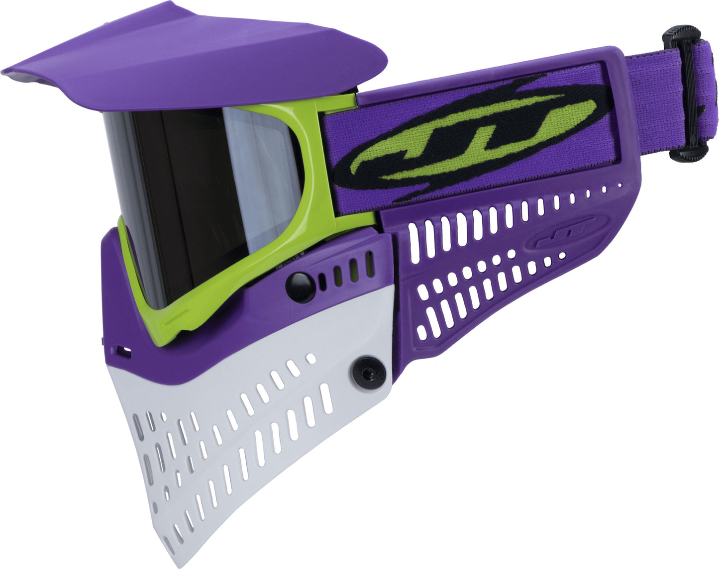 JT Spectra Proflex LE Goggle - Purple/Lime/White - w/ Prism 2.0 Chrome Lens + Vortex II Fan - JT