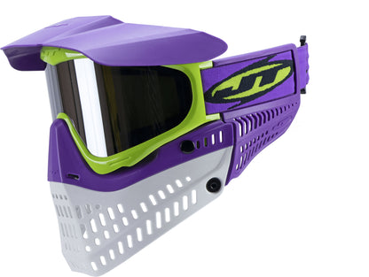 JT Spectra Proflex LE Goggle - Purple/Lime/White - w/ Prism 2.0 Chrome Lens + Vortex II Fan - JT