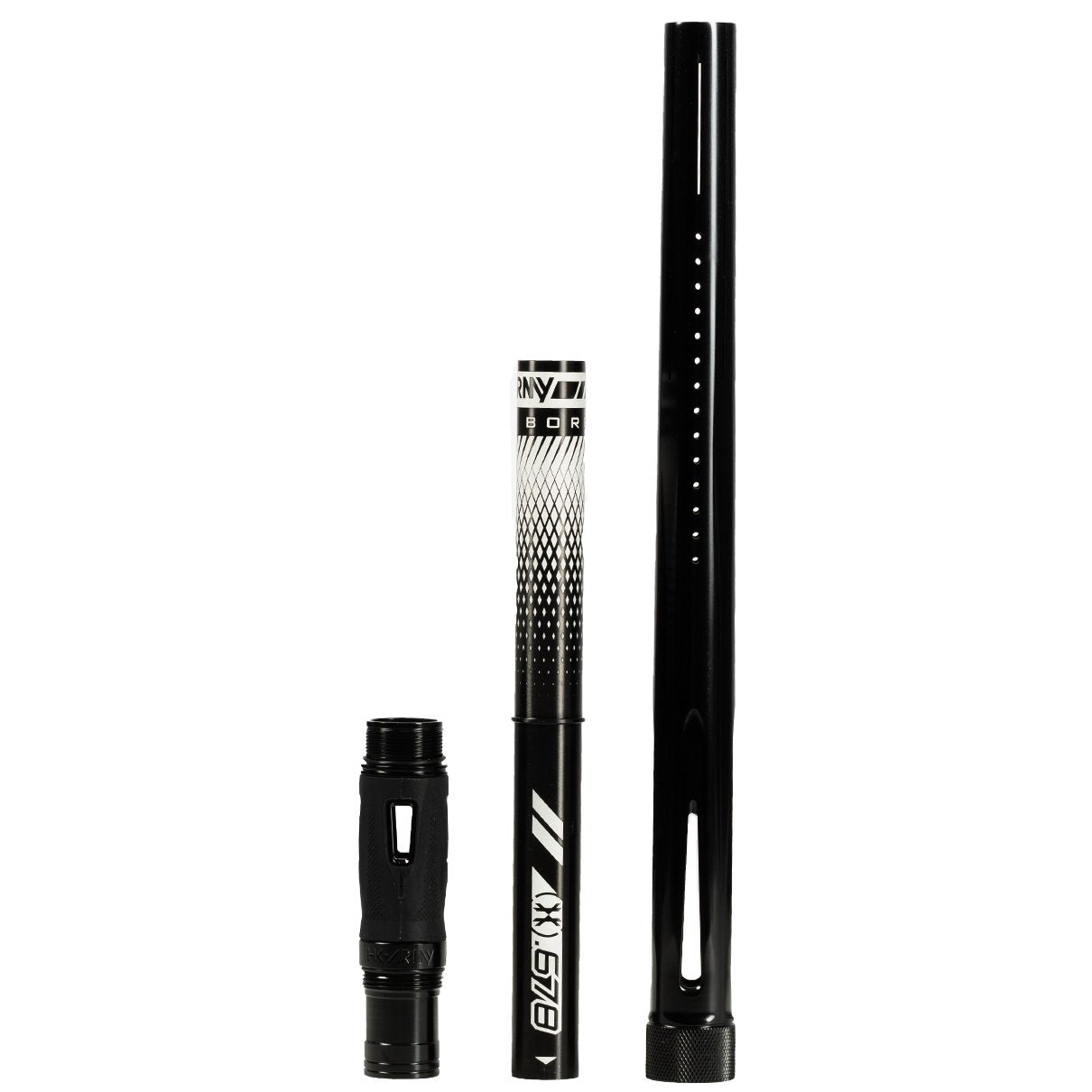 HK Army LAZR Barrel Kit (15") - Autococker - Polish Black - Black Inserts