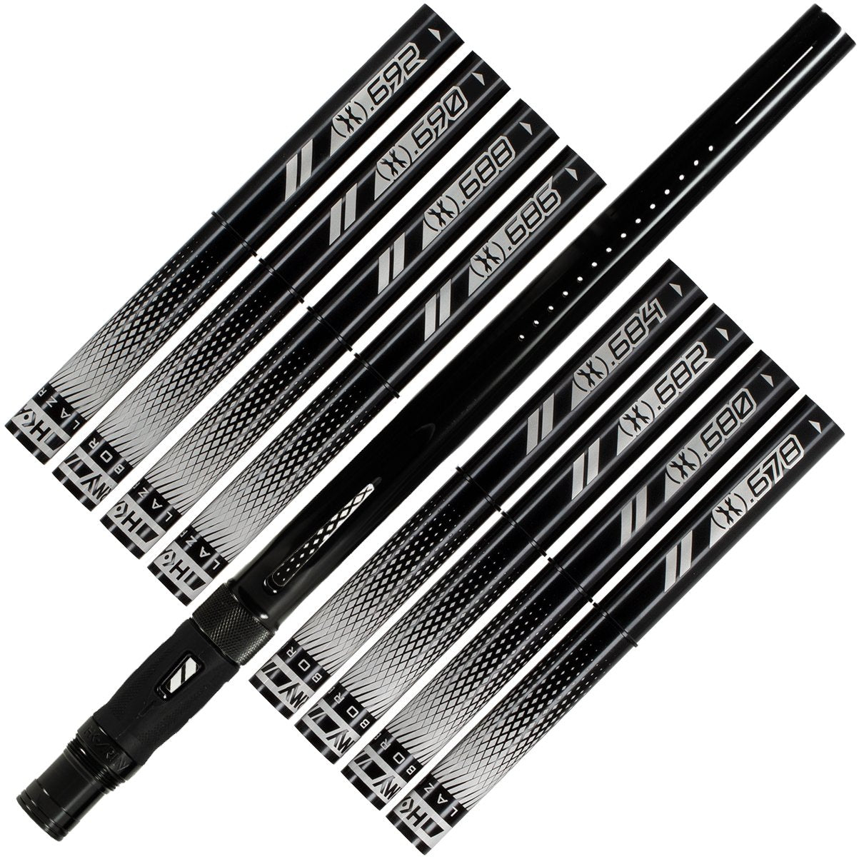 HK Army LAZR Barrel Kit (15") - Autococker - Polish Black - Black Inserts