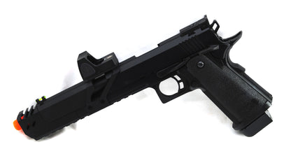 Nuprol Raven Hi-Capa Dragon 7 + BDS Full Metal Gas Blowback Pistol - Black