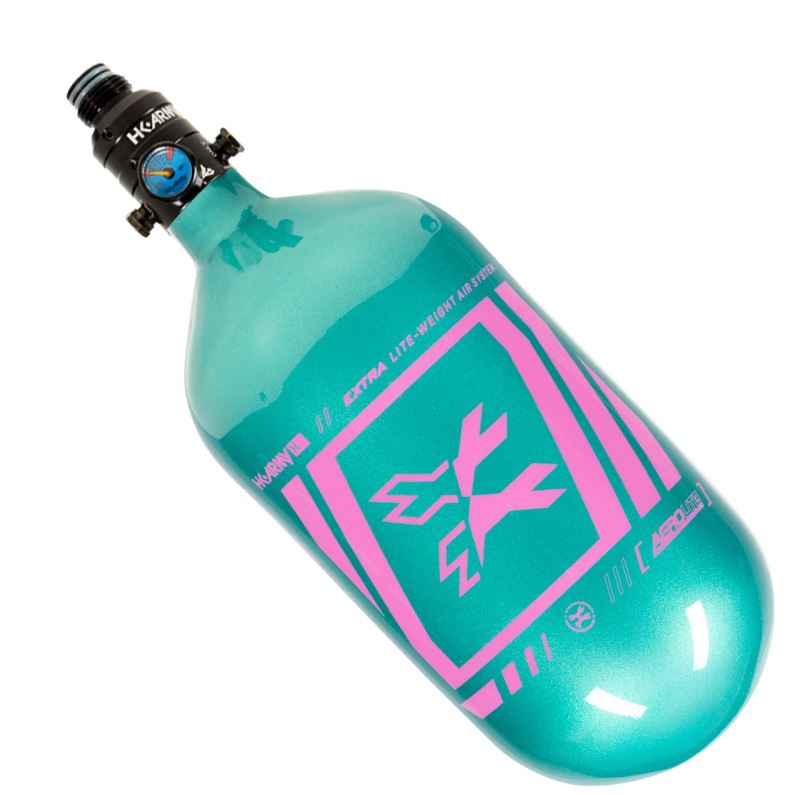 HK Army Slash "EXTRA LITE" Tank w/ Aerolite Reg - 80ci / 4500psi - Metallic Turquoise/Pink