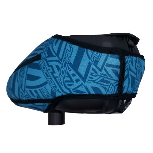 Social Paintball Omni Hopper Cover - Blue Social Pattern - Social Paintball