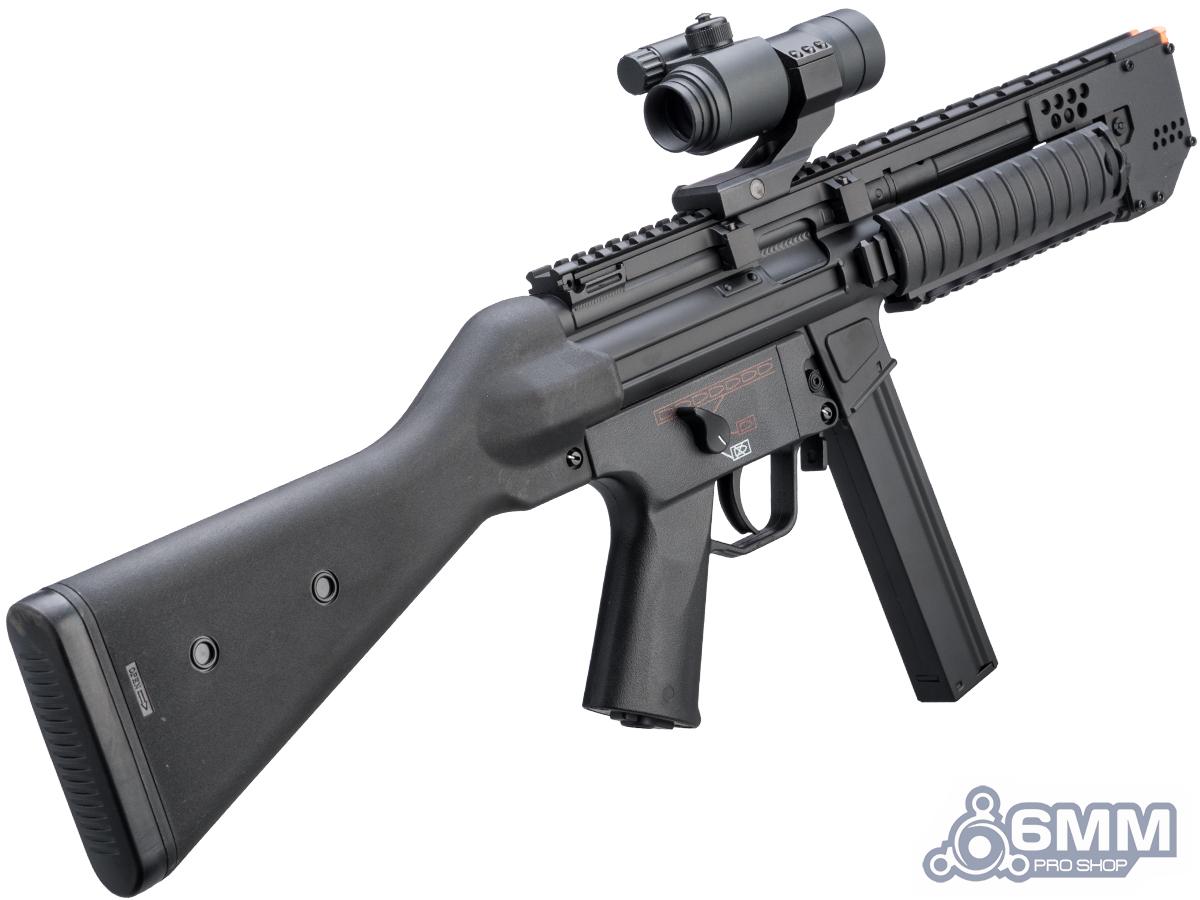 6mmProShop Custom Sword-Fish-A4 Airsoft AEG SMG (400 FPS) - Black - Evike