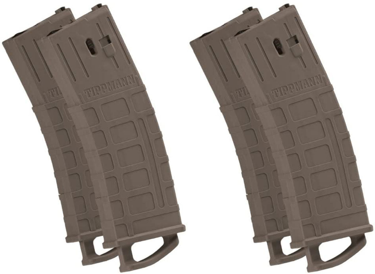 Tippmann TMC Magazine 4 Pack - 20 Ball - Dark Earth (Tan) - Tippmann Sports
