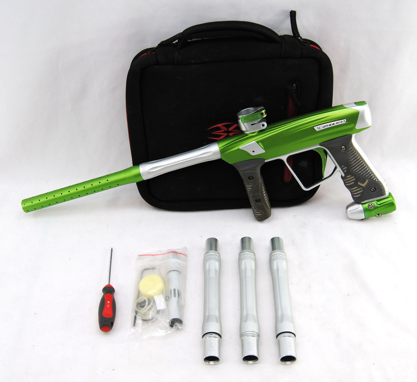 Used Empire Vanquish GT Paintball Gun - Green/Silver