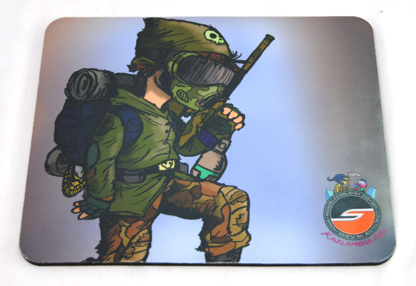 Social Paintball Mouse Pad - Speedball Cartoon Series - Weekend Warrior - Social Paintball