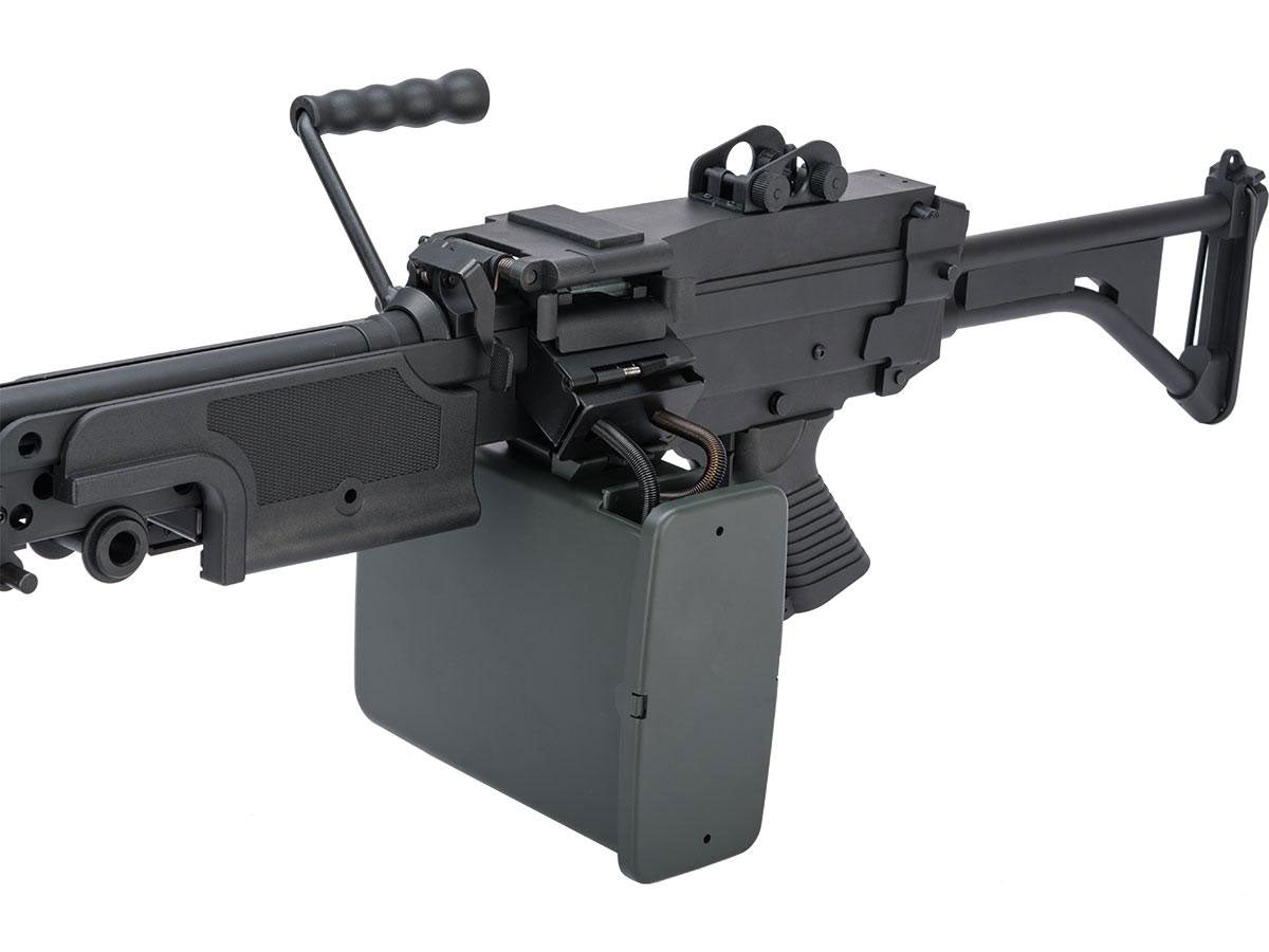 Cybergun FN Licensed "Middleweight" M249 Airsoft Machine Gun (Version 1) - Black - Evike