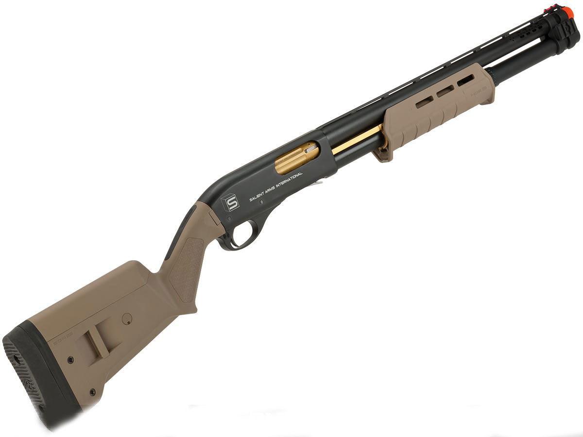 EMG Salient Arms Licensed M870 MKII Airsoft Training Shotgun Magpul Style - Dark Earth - Evike