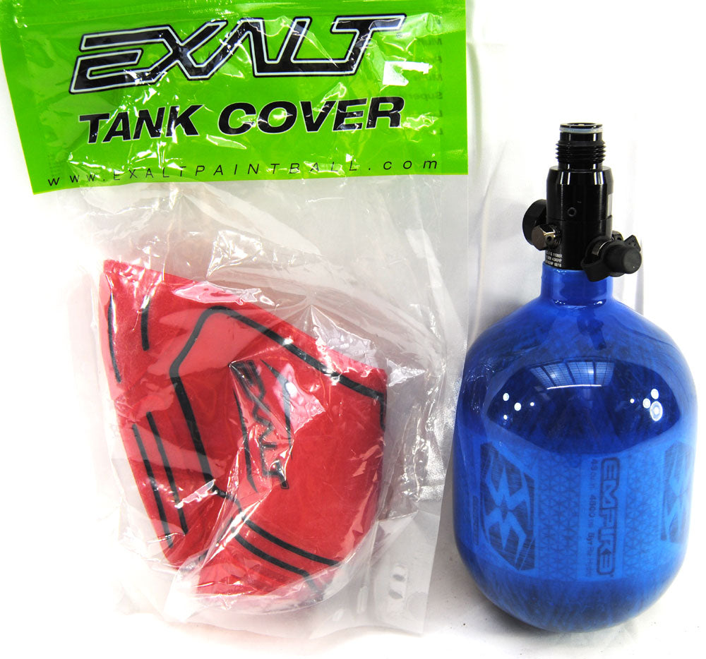 Empire Basics Carbon Fiber 48ci / 4500psi tank BLUE w/ Exalt tank cover - Empire