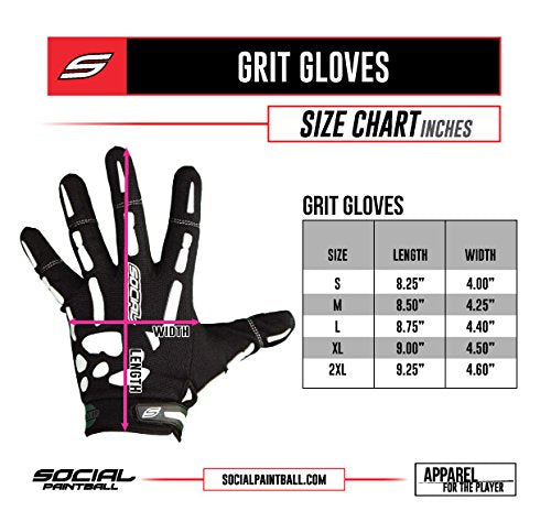 Social Paintball Grit Deluxe Gloves - BONES – PB Sports LLC