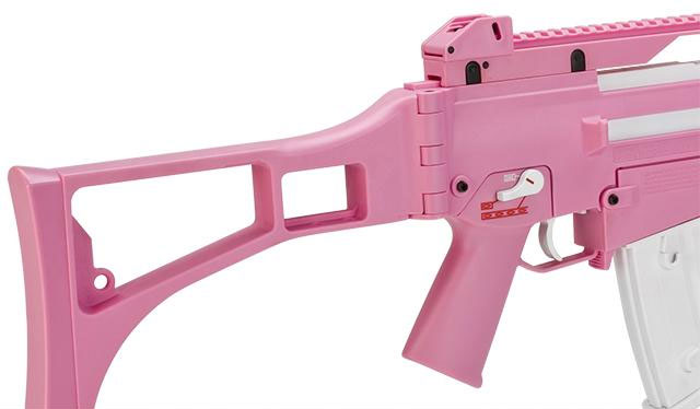 pink airsoft gear H&K G36C Pink Limited Edition Full Size Metal Gearbox Airsoft AEG – PB Sports LLC