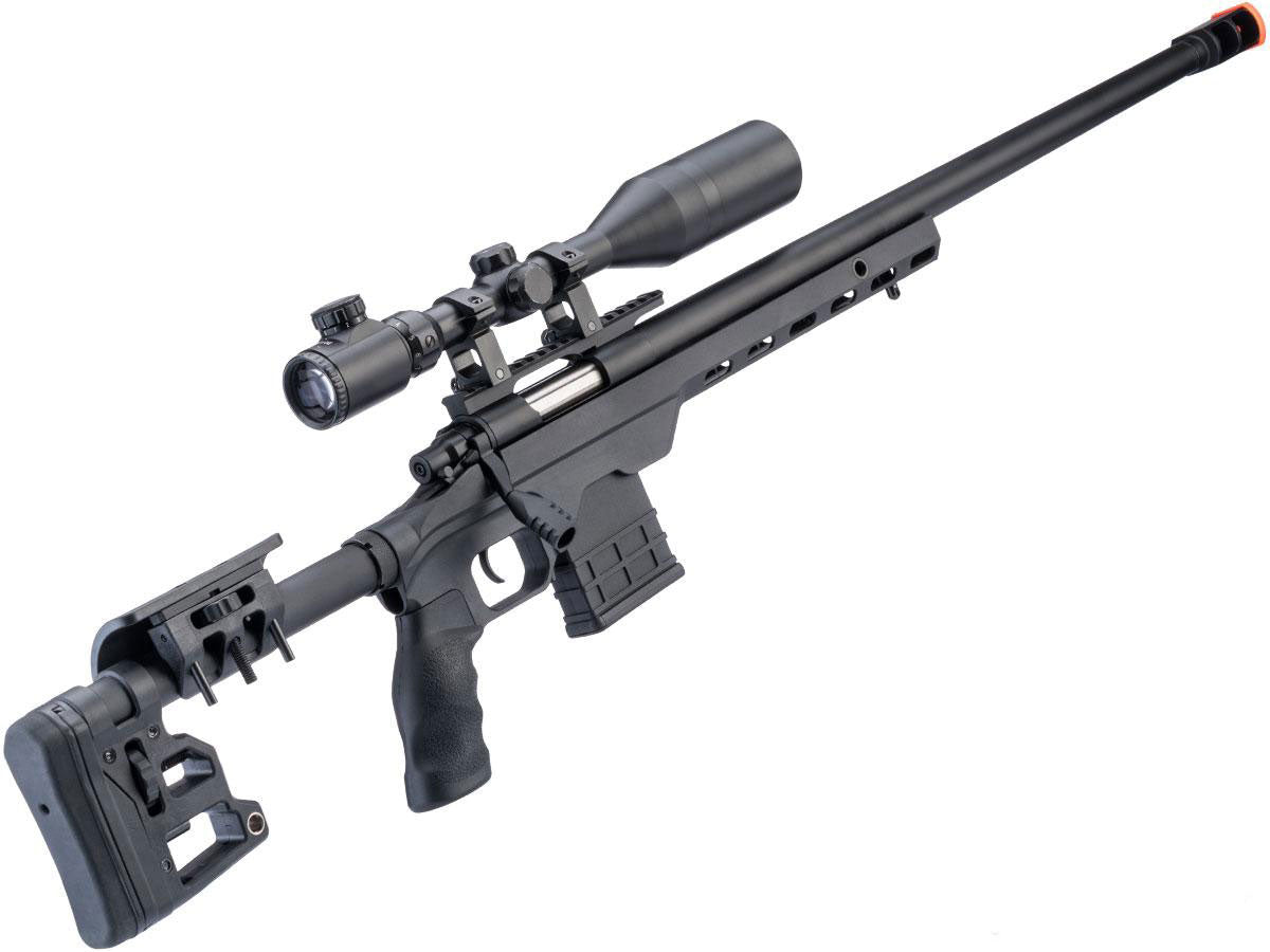 CYMA CM.708 High Power Bolt Action Airsoft Sniper Rifle - Black - Evike