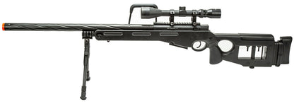 WellFire SV98 Bolt Action Airsoft Sniper Rifle w/ Scope and Bipod - Gray