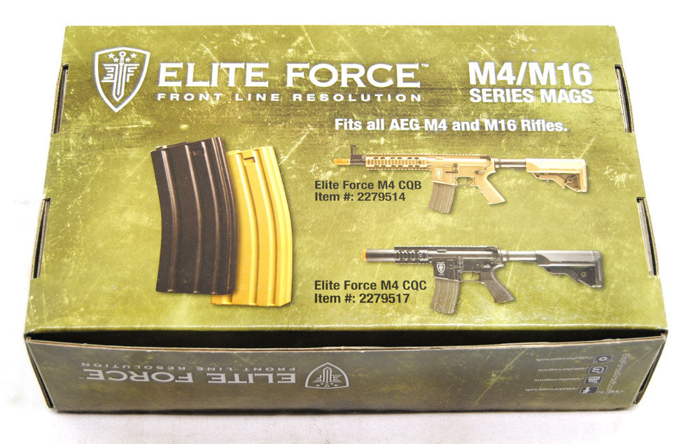 Elite Force M4/M16 140Rd Mid Cap Magazine 2 Pack - Dark Earth Brown - Umarex