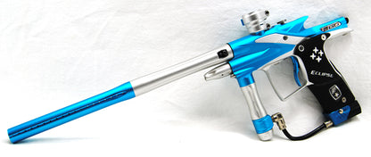 Used Planet Eclipse Ego 9 Paintball Marker Blue &amp; Silver with Upgraded POPS ASA - Planet Eclipse