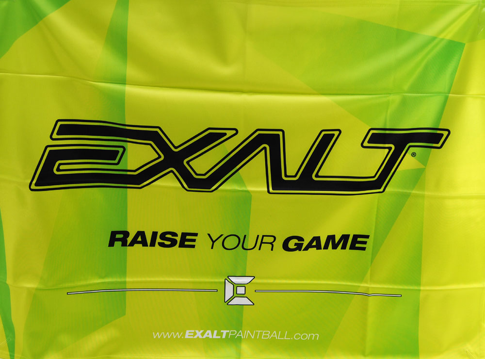 Exalt Paintball 39"x29" Banner "Raise Your Game" - Green