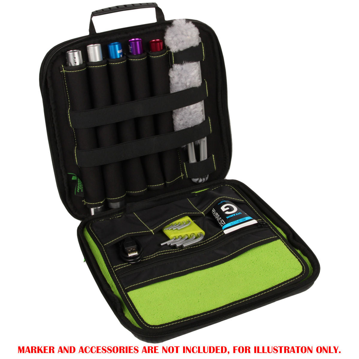 Exalt Marker Bag / Case - Black/Lime - Exalt