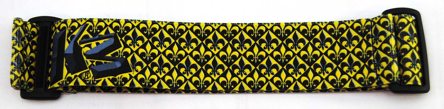 KM Goggle Strap - Fleur De Lis - Yellow