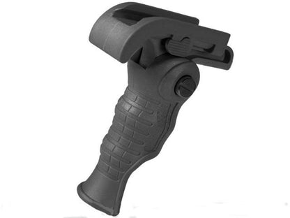 Avengers Airsoft Tactical Ergonomic Folding Vertical Support Grip for RIS - Black - Evike